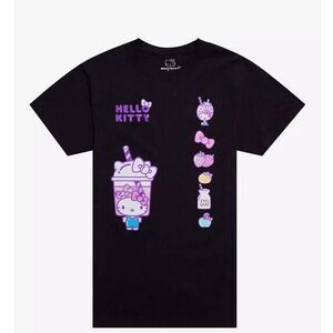 Hello Kitty Sanrio Cute Bubble T-Shirt Top Unisex‎ Cat Kawaii Cute 3X Black New